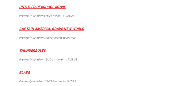 漫威多部新片宣布延期：《美国队长4》跳票至2025年2月14日上映  第2张