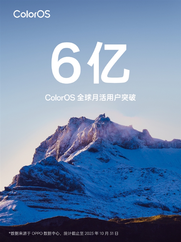 OPPO ColorOS宣布全球月活用户破6亿！新一代OS 11月16日见  第2张