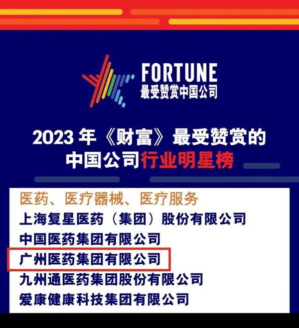 广药集团荣获2023《财富》最受赞赏中国公司  揭秘背后的原因！ 第2张