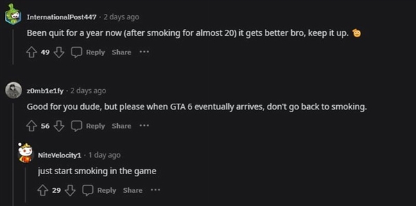 玩家为玩《GTA6》选择戒烟：害怕抽出病错过游戏  第3张