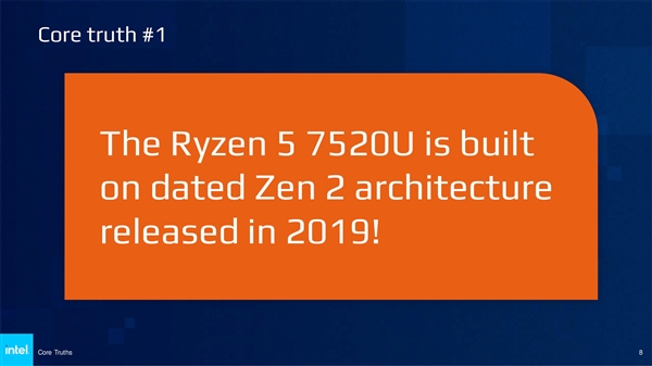 Intel无情嘲讽AMD：锐龙7000居然还在用Zen2老架构  第4张