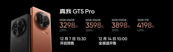 骁龙8Gen 3新卷王诞生！一图看懂真我GT5 Pro：3298元配置拉满  第1张