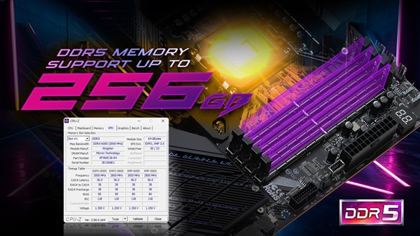 华擎主板支持单条64GB DDR5内存 最高容量暴增至256GB