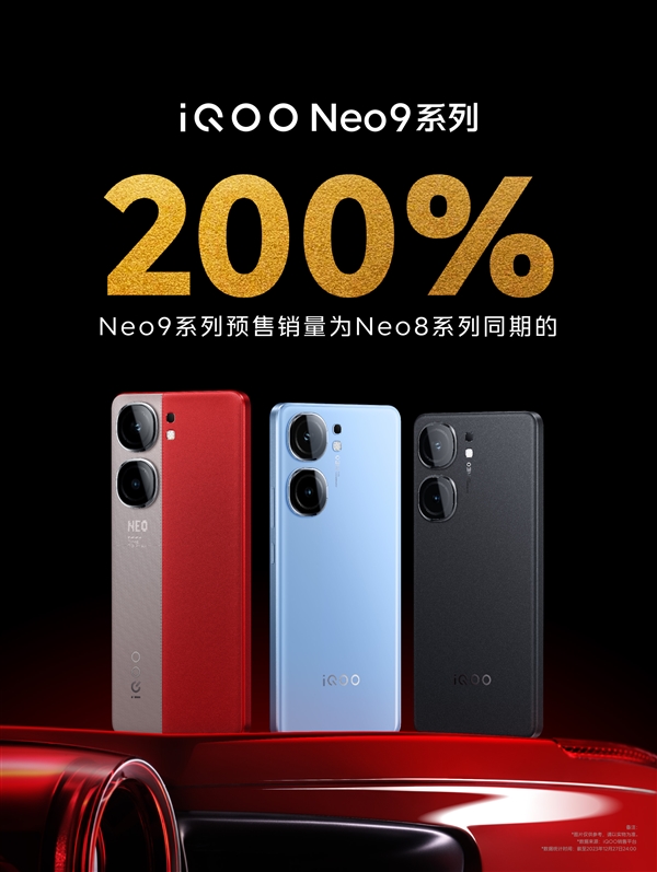 iQOO Neo9系列预售量是上代的200% 王腾：挺不错的产品 性价比高  第2张