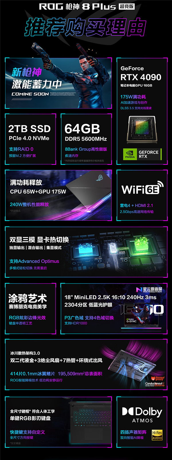 最低11499元！ROG枪神8游戏本全系价格公布：新款CPU+40系显卡  第2张