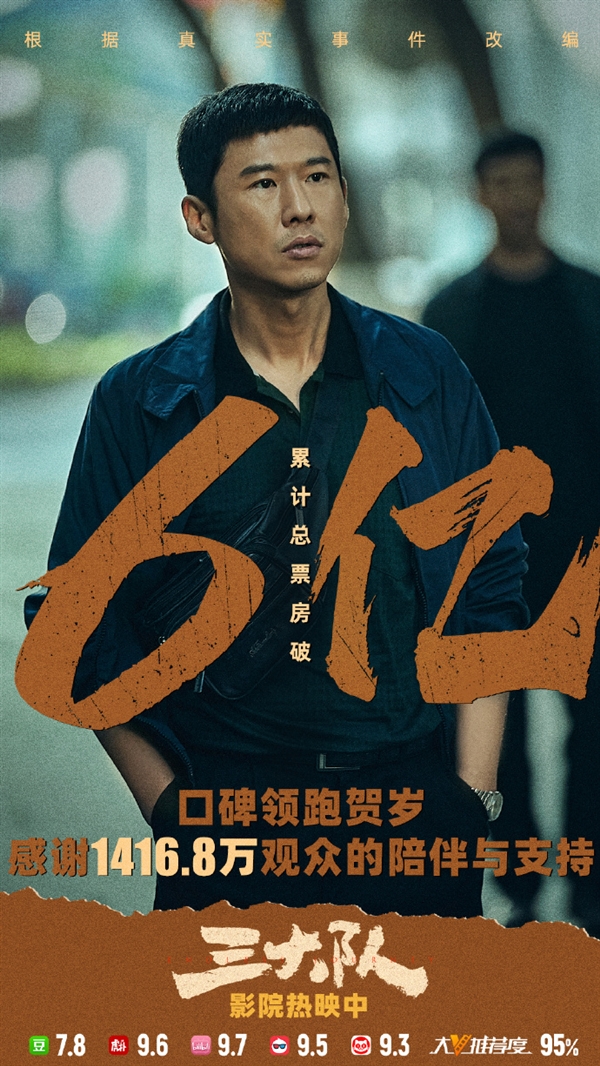 2023年评分最高十大华语电影 电影《三大队》票房破6亿