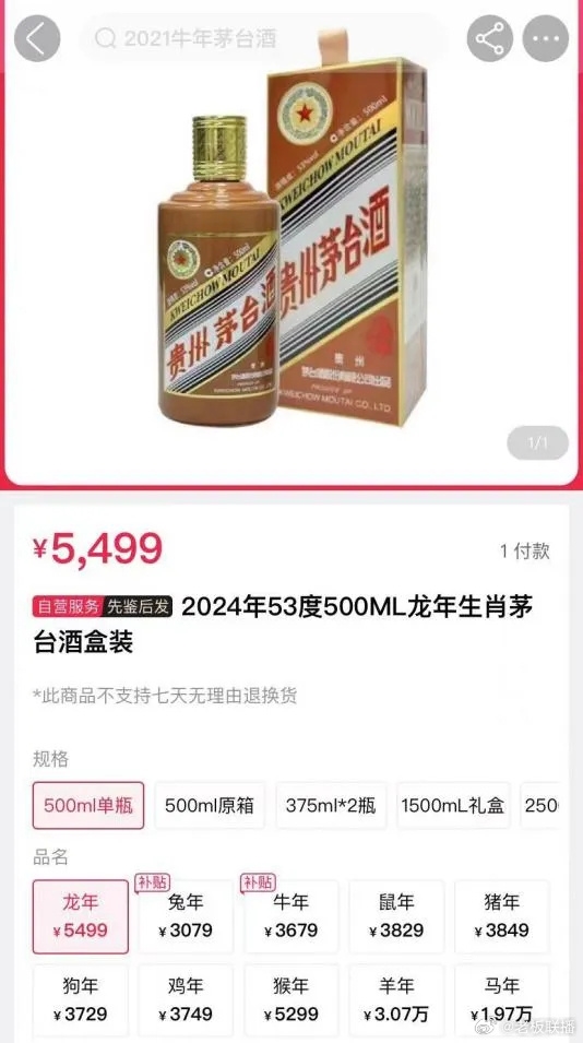 龙年茅台生肖酒正式上架销售：2499元/瓶 黄牛已加价3千  第2张