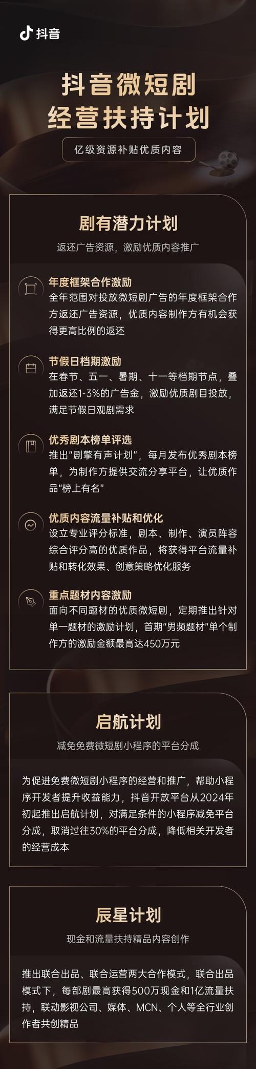 抖音集团重磅升级精品短剧扶持计划，单部最高投资达500万，流量曝光破亿  第7张