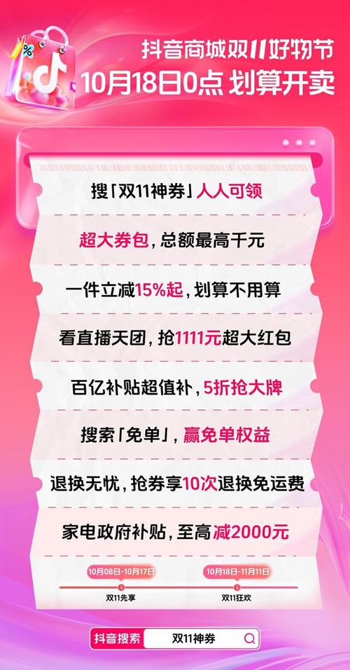 抖音商城年终狂欢季来袭，一件立减15%，最高满300减85，错过等一年  第2张