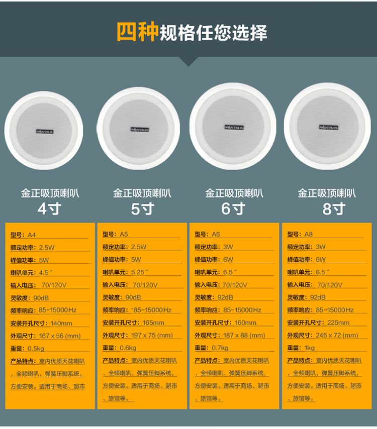 家庭影院或商业音响系统中功放与天花音箱的正确连接方法  第3张