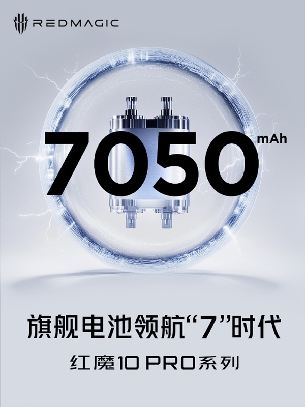 7050mAh 牛魔王电池！红魔 10 PRO 即将震撼发布，国产手机电池进入 7 字头时代  第6张