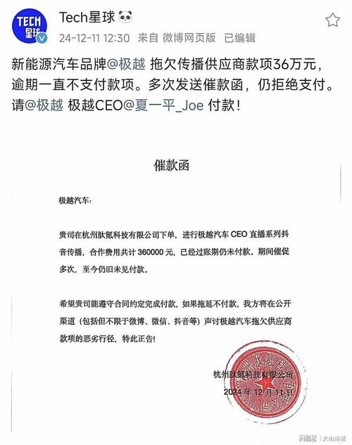 极越汽车陷资金危机，36万催款函曝光，车主员工双双焦虑  第12张