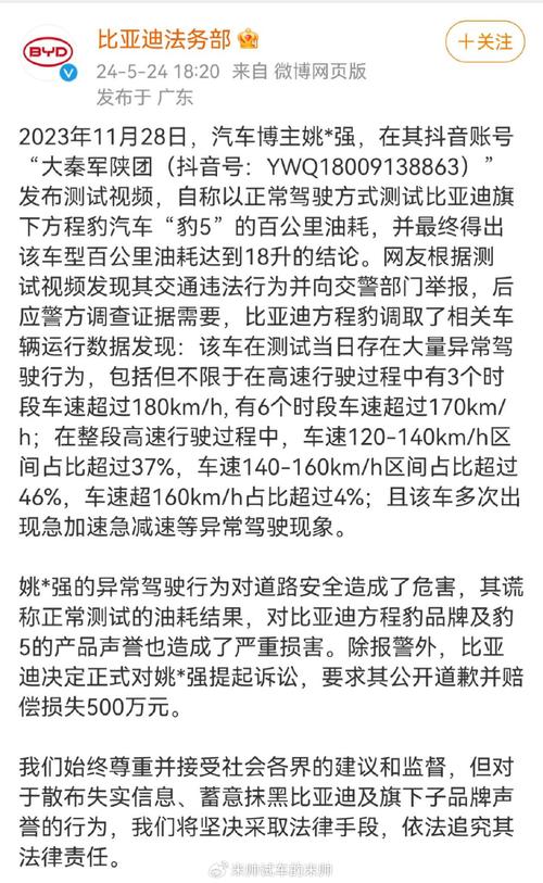 比亚迪法务部再出手，500万索赔背后隐藏了什么秘密？  第8张