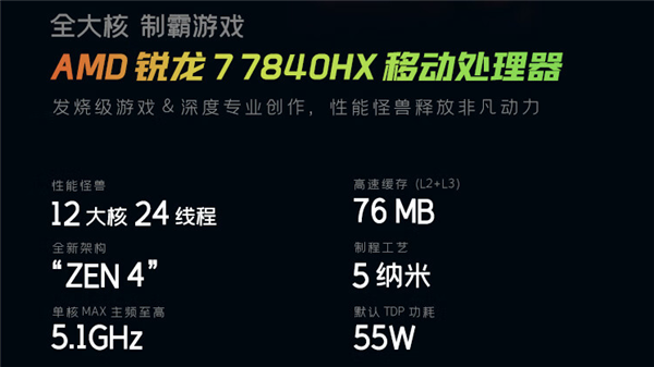 雷影17游戏本国补价6080元，AMD锐龙7 7840HX+RTX4060配置，年底必抢爆款  第5张