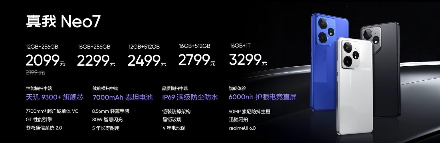 真我Neo7震撼发布！2099元起，天玑9300+、7000mAh电池，质价比爆棚