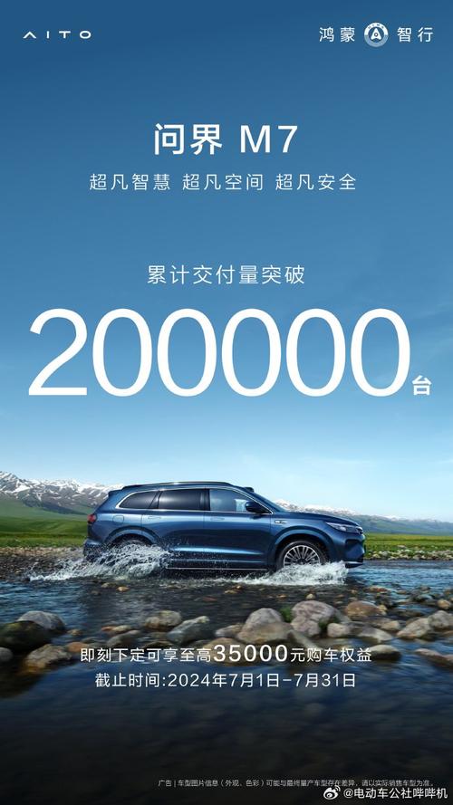 问界M7销量狂飙！2023年冲击20万台，华为智驾助力逆袭之路  第7张