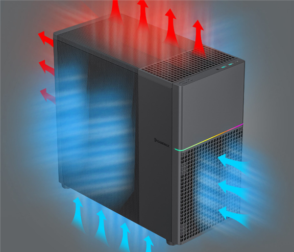 游戏帝国全新P31中塔机箱震撼上市：6面通风设计，散热性能爆表  第10张
