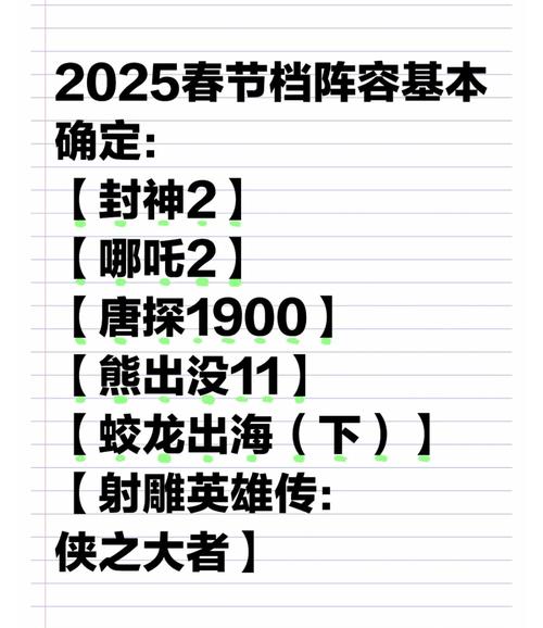 2025春节档5部大片齐聚，封神、射雕、哪吒等重量级作品引爆视觉盛宴  第2张