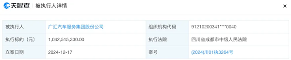 广汇汽车遭遇10.4亿巨额执行，新能源汽车转型之路何去何从？  第2张