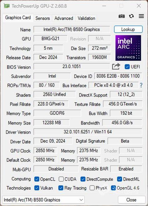 蓝戟GUNNIR intel ARC B580 PHOTON 12GB显卡评测：黑白双色，性能如何？  第4张