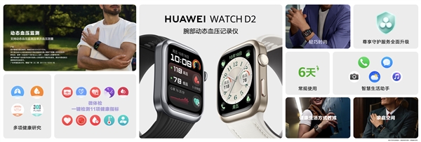 惊！华为发布全球首款动态血压监测手表WATCH D2，仅2988元  第12张