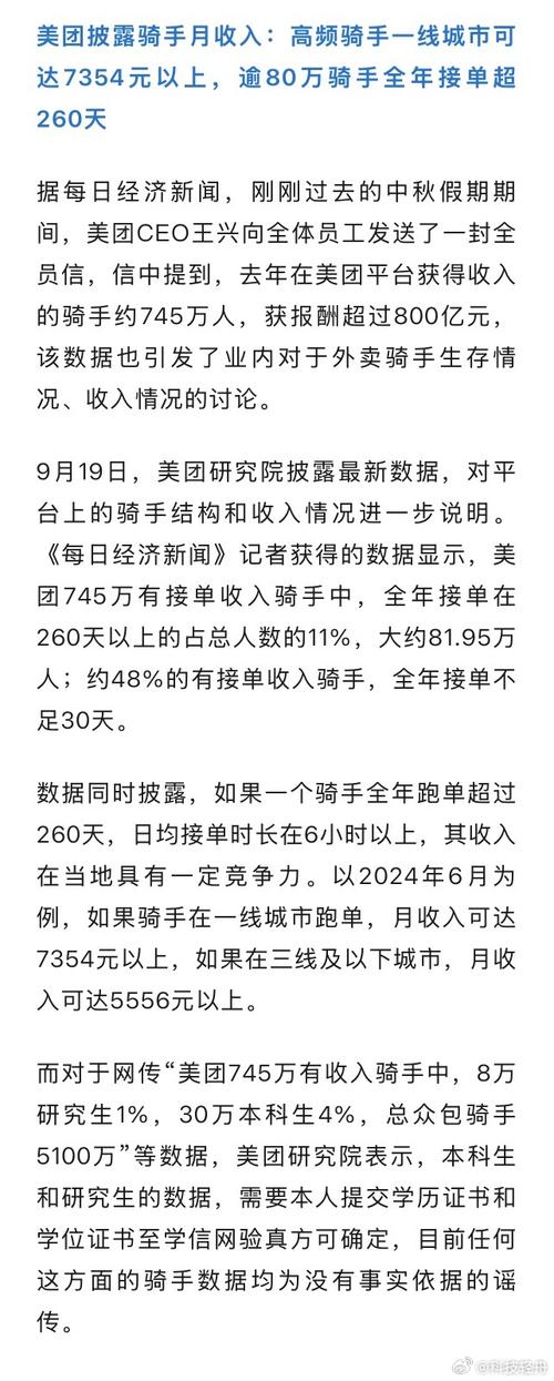 揭秘美团骑手收入真相：高频骑手月入过万，低线城市也能赚大钱