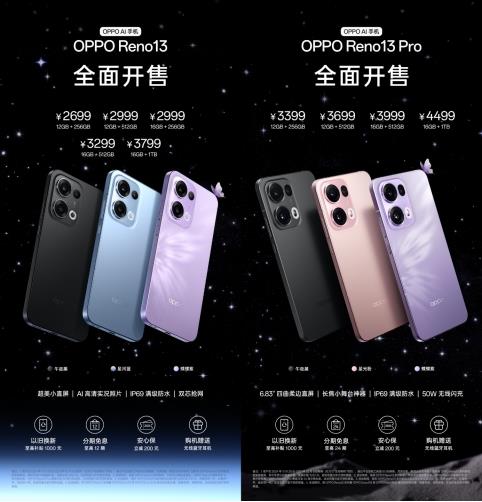 OPPO Reno13系列：蝶影光刻工艺，潮流与质感的完美融合，超美小直屏震撼上市