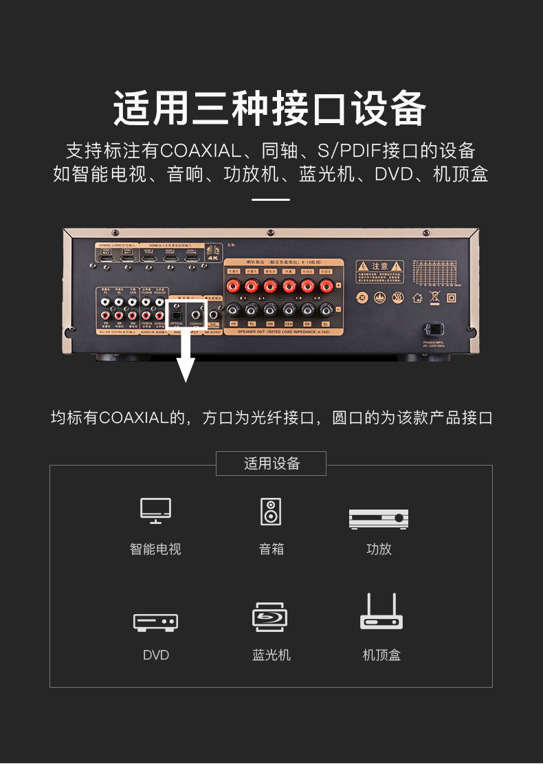 重低音炮音箱连接要点：接口类型与功率匹配  第5张