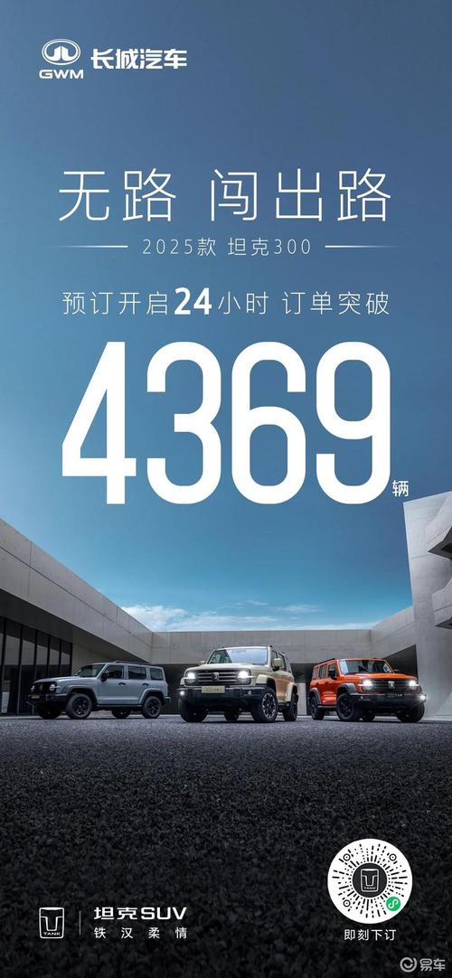 2025款坦克300预订火爆，24小时内订单突破4369辆！你还在等什么？