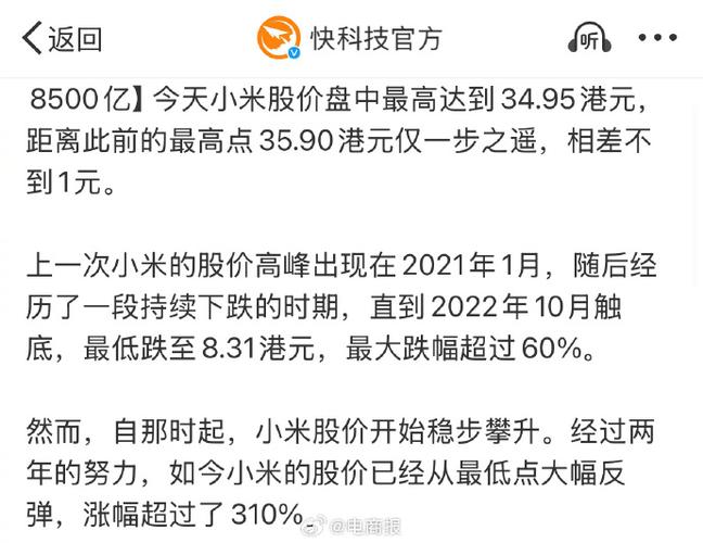 小米股价暴涨500%，背后有何秘密？总市值破万亿港元  第8张