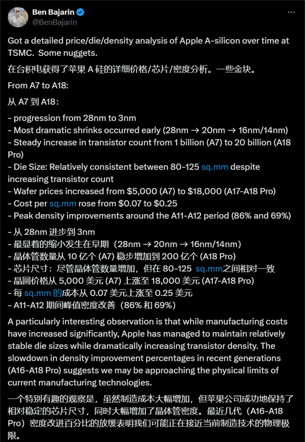 苹果A系列处理器成本飙升300%！200亿晶体管背后隐藏了什么秘密？  第9张