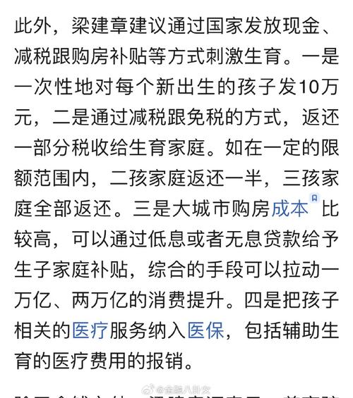 物质全面充裕唯缺孩子？梁建章建议按孩补贴  第6张