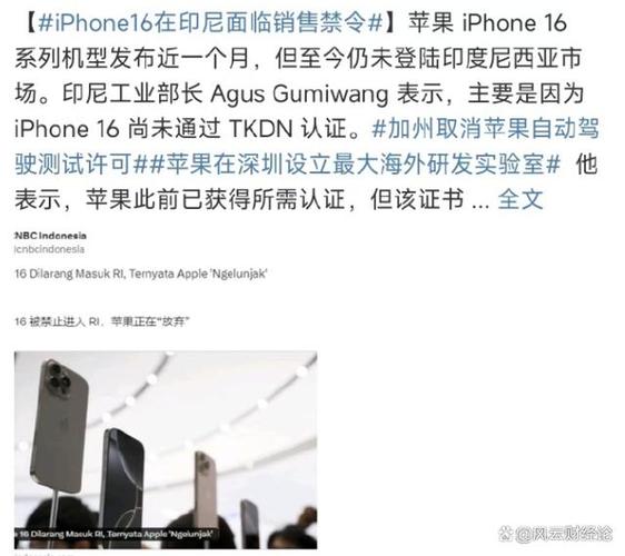 印尼为何突然对iPhone 16下禁令？背后真相令人  第2张