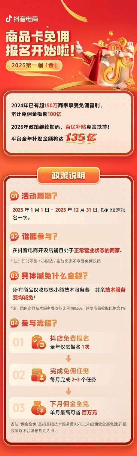 2025年抖音电商再放大招！135亿补贴商家，你的店铺能省多少？